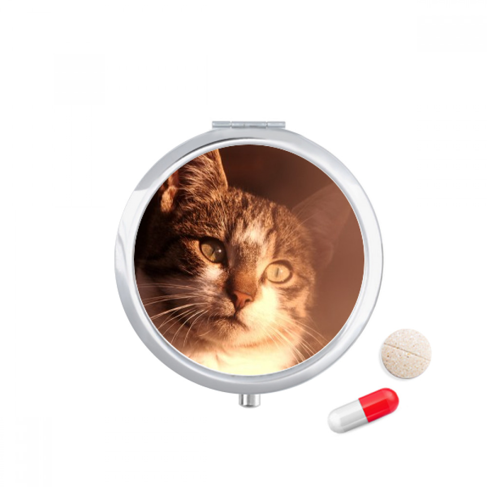 Animal Sentimental Cat Simpol Shoot Pill Case Pocket Medicine Storage Box Container Dispenser